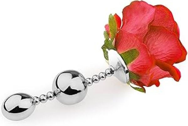 Chapelet Anal En Inox Bout Fleuri